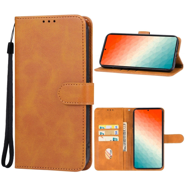 For Samsung Galaxy S24 Ultra 5G Leather Phone Case(Brown) - Galaxy Phone Cases by buy2fix | Online Shopping UK | buy2fix