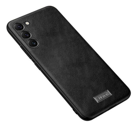 For Samsung Galaxy S23 5G SULADA Shockproof TPU Hybrid Handmade Leather Phone Case(Black) - Galaxy S23 5G Cases by SULADA | Online Shopping UK | buy2fix