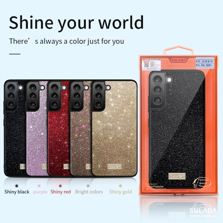 For Samsung Galaxy S23+ 5G SULADA Glittery TPU + Handmade Leather Phone Case(Colorful) - Galaxy S23+ 5G Cases by SULADA | Online Shopping UK | buy2fix