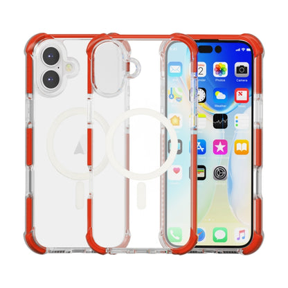 For iPhone 16 Plus Acrylic Magsafe Magnetic Shockproof Phone Case(Red) - iPhone 16 Plus Cases by buy2fix | Online Shopping UK | buy2fix