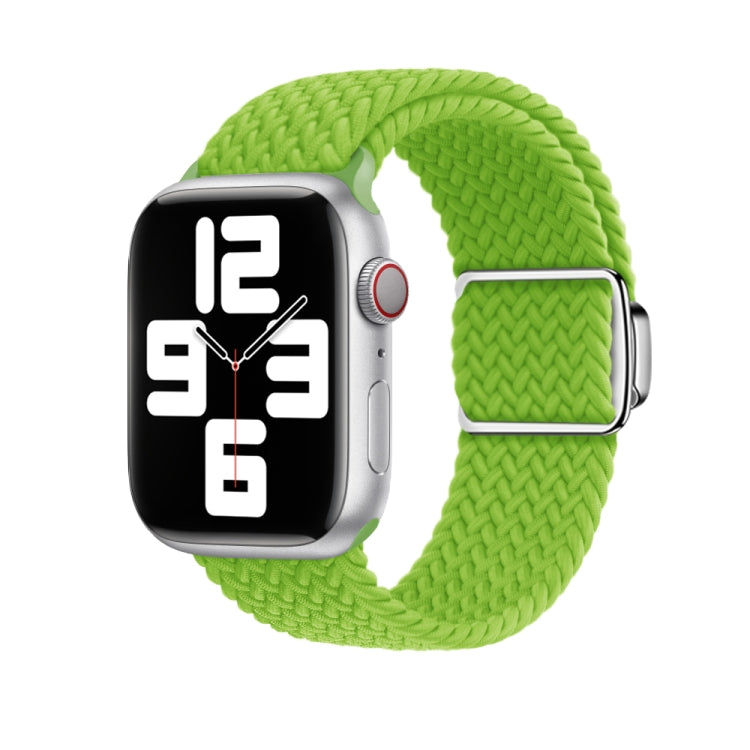 For Apple Watch Ultra 49mm Nylon Loop Magnetic Buckle Watch Band(Yellow Green) - Watch Bands by buy2fix | Online Shopping UK | buy2fix