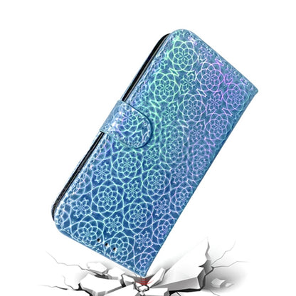 For iPhone 16 Plus Colorful Magnetic Buckle Leather Phone Case(Blue) - iPhone 16 Plus Cases by buy2fix | Online Shopping UK | buy2fix