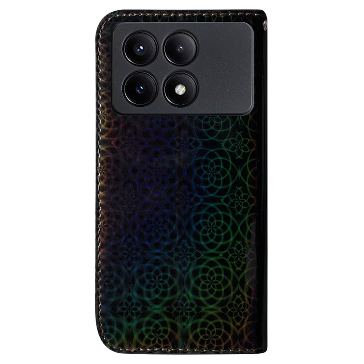 For Xiaomi Redmi K70E / Poco X6 Pro Colorful Magnetic Buckle Leather Phone Case(Black) - K70E Cases by buy2fix | Online Shopping UK | buy2fix