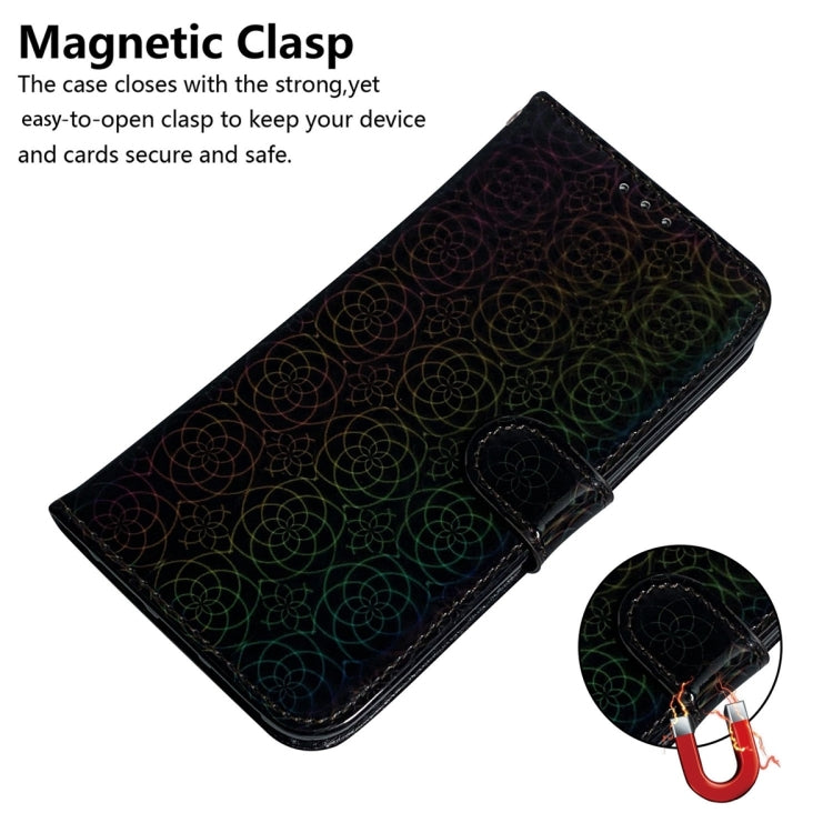 For Samsung Galaxy S24 5G Colorful Magnetic Buckle Leather Phone Case(Black) - Galaxy S24 5G Cases by buy2fix | Online Shopping UK | buy2fix