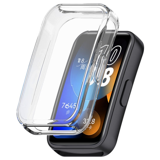 For Huawei Band 8 Full Coverage TPU Electroplating Watch Protective Case(Transparent) - Watch Cases by buy2fix | Online Shopping UK | buy2fix