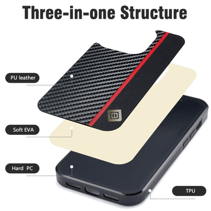 For iPhone 16 Pro Max LC.IMEEKE 3 in 1 Carbon Fiber Texture Shockproof Phone Case(Black) - iPhone 16 Pro Max Cases by LC.IMEEKE | Online Shopping UK | buy2fix