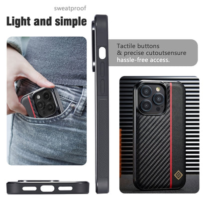 For iPhone 16 Pro Max LC.IMEEKE 3 in 1 Carbon Fiber Texture Shockproof Phone Case(Black) - iPhone 16 Pro Max Cases by LC.IMEEKE | Online Shopping UK | buy2fix