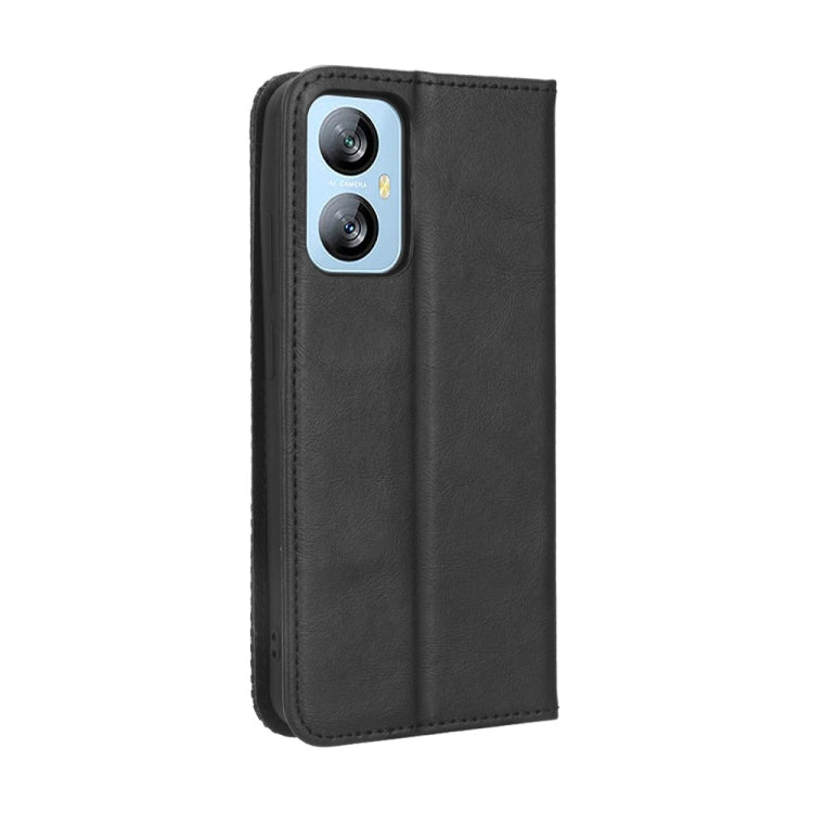 For Blackview A52 / A52 Pro Magnetic Buckle Retro Texture Leather Phone Case(Black) - More Brand by buy2fix | Online Shopping UK | buy2fix