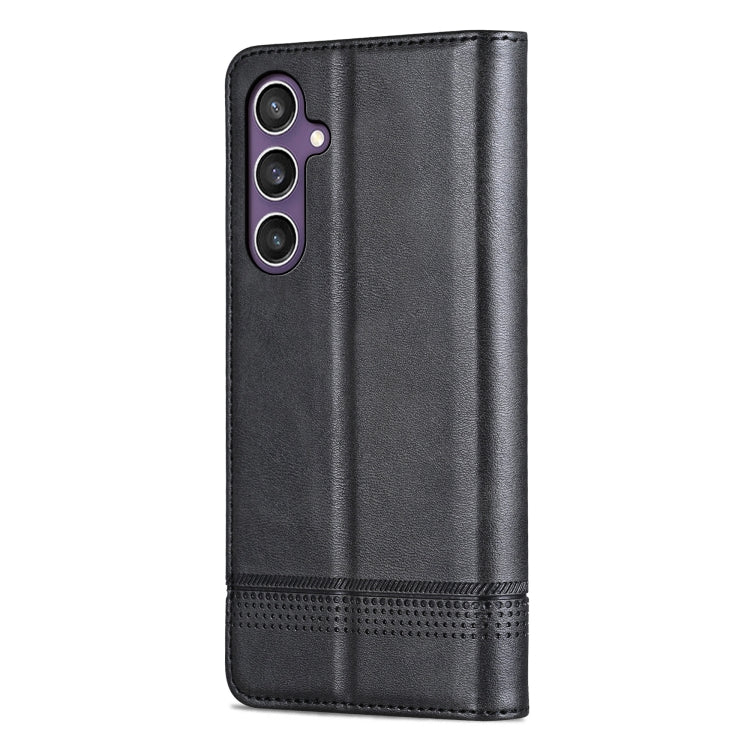 For Samsung Galaxy S24+ 5G AZNS Magnetic Calf Texture Flip Leather Phone Case(Black) - Galaxy S24+ 5G Cases by AZNS | Online Shopping UK | buy2fix