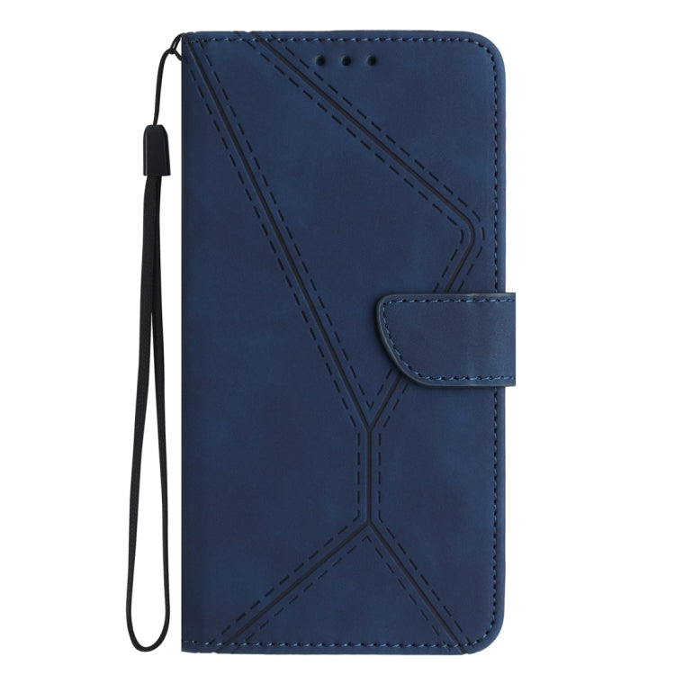 For Samsung Galaxy A25 5G Stitching Embossed Leather Phone Case(Blue) - Galaxy Phone Cases by buy2fix | Online Shopping UK | buy2fix