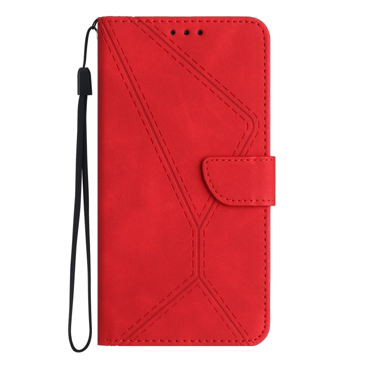 For Samsung Galaxy S24+ 5G Stitching Embossed Leather Phone Case(Red) - Galaxy S24+ 5G Cases by buy2fix | Online Shopping UK | buy2fix