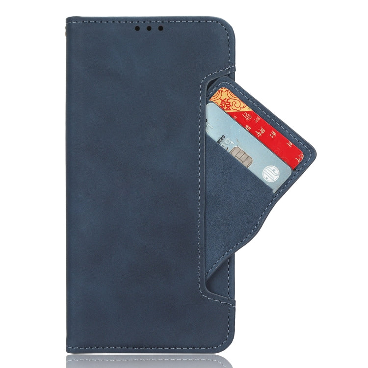 For Blackview Oscal C70 Skin Feel Calf Texture Card Slots Leather Phone Case(Blue) - More Brand by buy2fix | Online Shopping UK | buy2fix