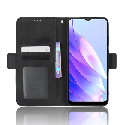 For Blackview A52 / A52 Pro Skin Feel Calf Texture Card Slots Leather Phone Case(Black) - More Brand by buy2fix | Online Shopping UK | buy2fix