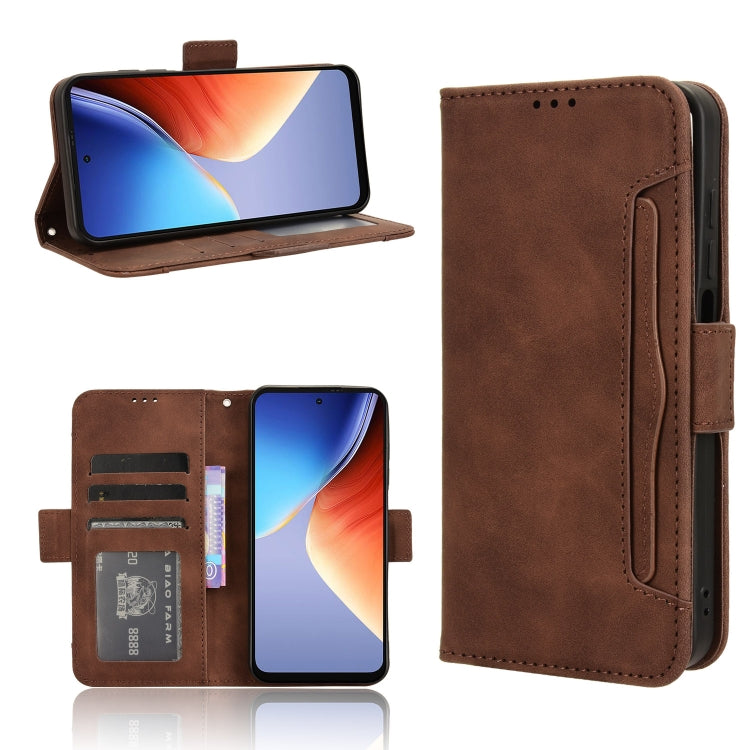 For Blackview A96 Skin Feel Calf Texture Card Slots Leather Phone Case(Brown) - More Brand by buy2fix | Online Shopping UK | buy2fix