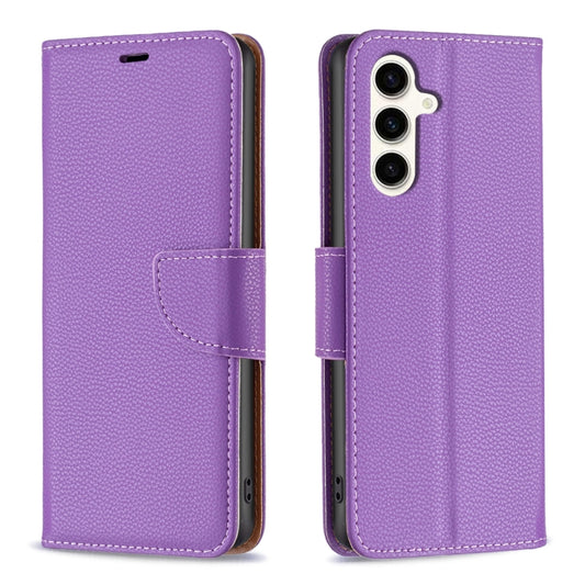 For Samsung Galaxy S23 FE 5G Litchi Texture Pure Color Flip Leather Phone Case(Purple) - Galaxy S23 FE 5G Cases by buy2fix | Online Shopping UK | buy2fix
