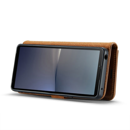 For Sony Xperia 10 V DG.MING Crazy Horse Texture Detachable Magnetic Leather Phone Case(Brown) - Sony Cases by DG.MING | Online Shopping UK | buy2fix