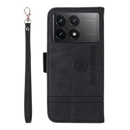 For Xiaomi Redmi K70 / K70 Pro 5G BETOPNICE Dual-side Buckle Leather Phone Case(Black) - K70 Cases by BETOPNICE | Online Shopping UK | buy2fix