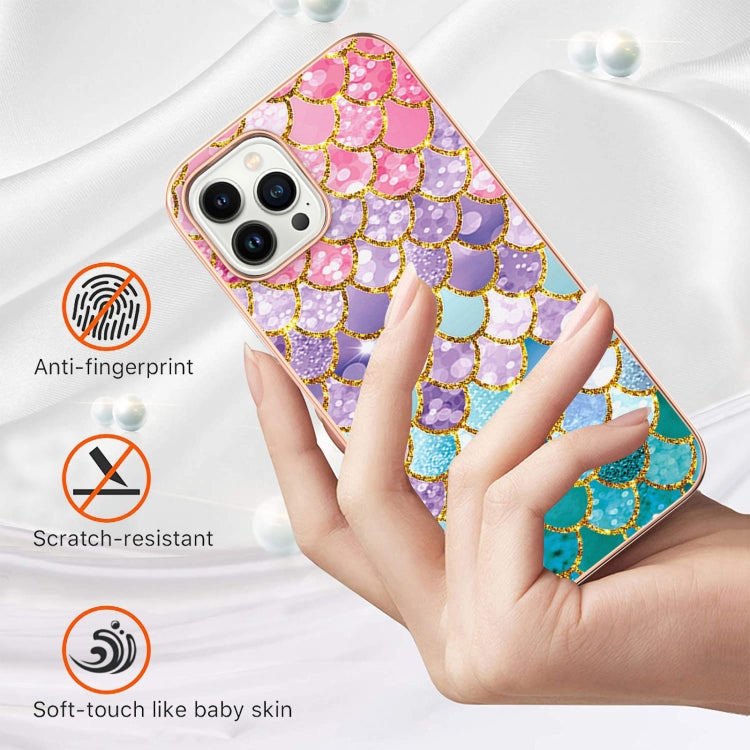 For iPhone 16 Pro Electroplating Pattern IMD TPU Shockproof Case(Colorful Scales) - iPhone 16 Pro Cases by buy2fix | Online Shopping UK | buy2fix