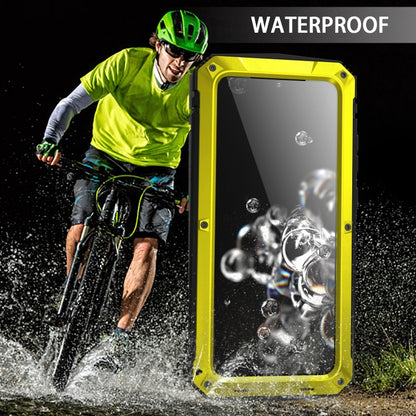 For Samsung Galaxy S20 Plus R-JUST Waterproof Shockproof Dustproof Metal + Silicone Protective Case(Yellow) - Galaxy Phone Cases by R-JUST | Online Shopping UK | buy2fix