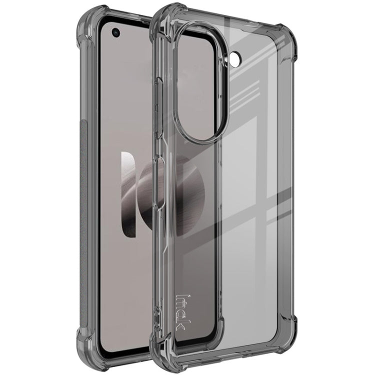 For Asus Zenfone 10 5G imak Shockproof Airbag TPU Phone Case(Transparent Black) - ASUS Cases by imak | Online Shopping UK | buy2fix