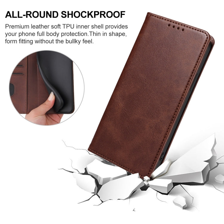 For Ulefone Armor X12 Magnetic Closure Leather Phone Case(Brown) - Ulefone Cases by buy2fix | Online Shopping UK | buy2fix