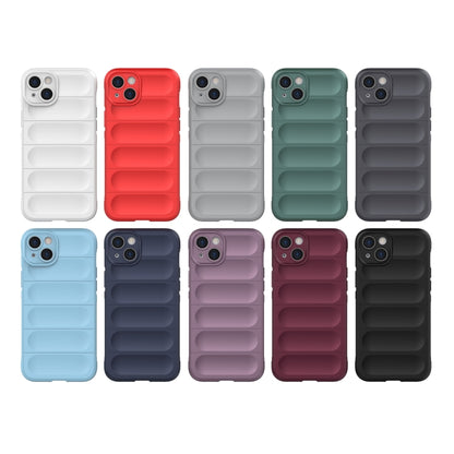For iPhone 15 Plus Magic Shield TPU + Flannel Phone Case(Light Blue) - iPhone 15 Plus Cases by buy2fix | Online Shopping UK | buy2fix