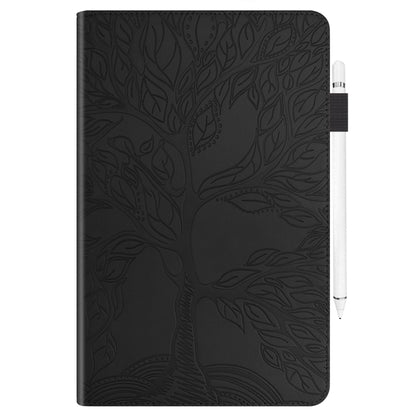 For Samsung Galaxy Tab S8 / S7 Life Tree Series Horizontal Flip Leather Tablet Case(Black) - Galaxy Tab S8 Cases by buy2fix | Online Shopping UK | buy2fix