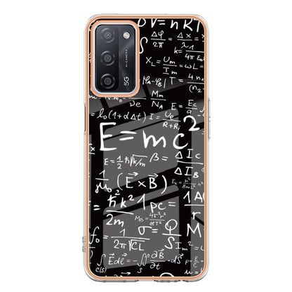 For OPPO A55 5G / A53s 5G / A54 4G Electroplating Marble Dual-side IMD Phone Case(Equation) - OPPO Cases by buy2fix | Online Shopping UK | buy2fix