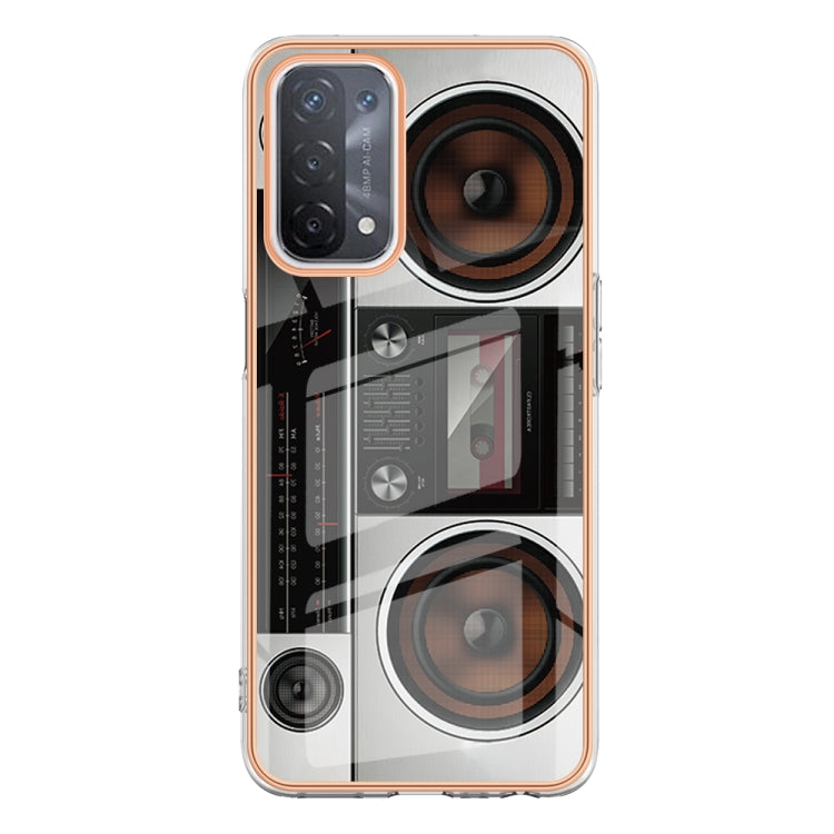 For OPPO A74 / A93 5G / A54 5G / A93s 5G Electroplating Marble Dual-side IMD Phone Case(Retro Radio) - OPPO Cases by buy2fix | Online Shopping UK | buy2fix