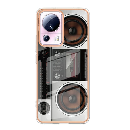 For Xiaomi 13 Lite 5G Electroplating Marble Dual-side IMD Phone Case(Retro Radio) - 13 Lite Cases by buy2fix | Online Shopping UK | buy2fix