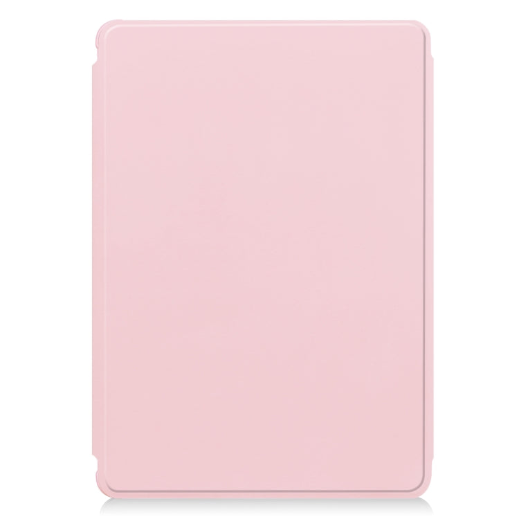 For Samsung Galaxy Tab S9+ 360 Rotation Transparent Smart Leather Case with Keyboard(Pink) - Galaxy Tab S9+ Cases by buy2fix | Online Shopping UK | buy2fix