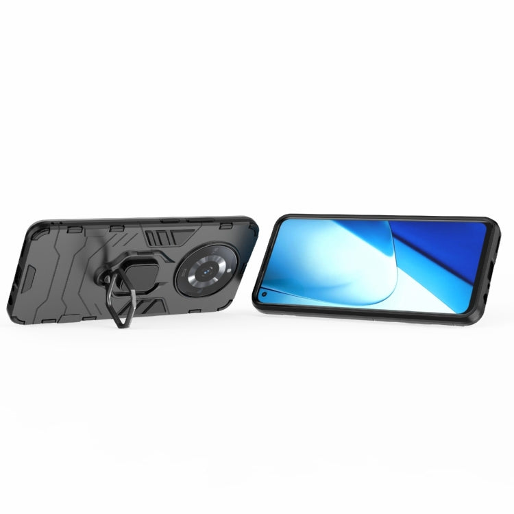 For Realme 11 Magnetic Ring Holder PC + TPU Phone Case(Black) - Realme Cases by buy2fix | Online Shopping UK | buy2fix