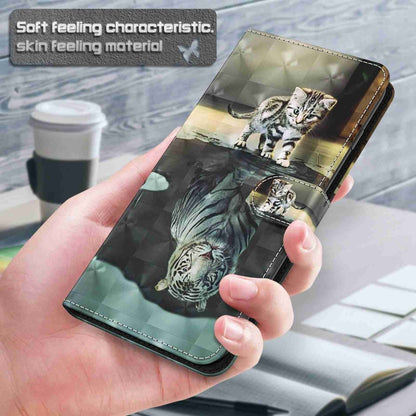 For Samsung Galaxy S24+ 5G 3D Painting Pattern Flip Leather Phone Case(Cat Tiger) - Galaxy S24+ 5G Cases by buy2fix | Online Shopping UK | buy2fix