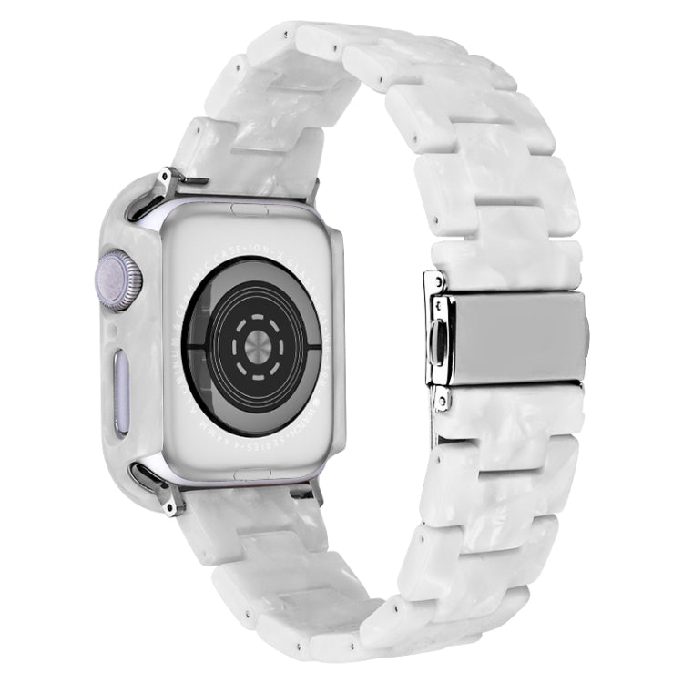 For Apple Watch Ultra 2 / Ultra 49mm Printed Resin PC Watch Band Case Kit(Pearl White) - Watch Cases by buy2fix | Online Shopping UK | buy2fix