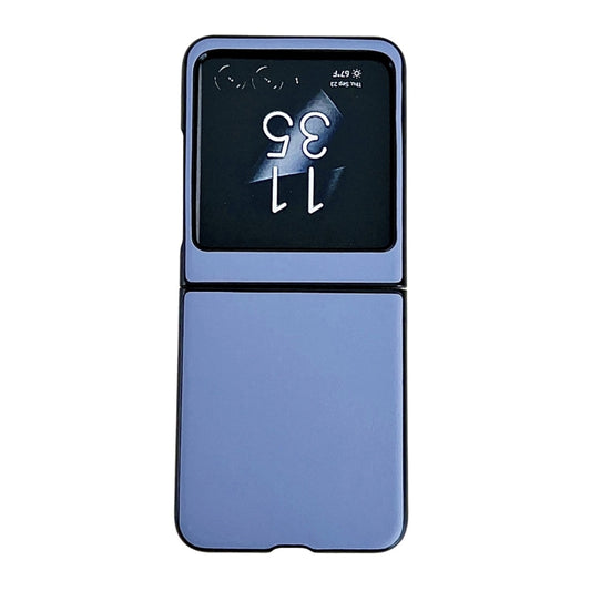 For Motorola Razr 40 Ultra Solid Color Leather Texture Phone Case(Blue) - Motorola Cases by buy2fix | Online Shopping UK | buy2fix