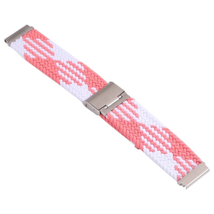 For Samsung Galaxy Watch 6 / 6 Classic Nylon Braided Metal Buckle Watch Band(Z Pink White) - Watch Bands by buy2fix | Online Shopping UK | buy2fix