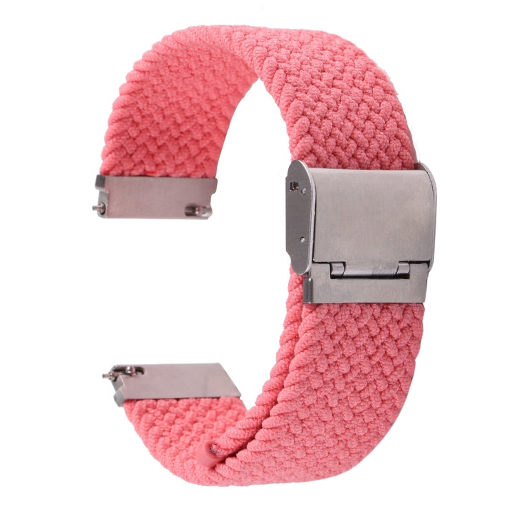 For Samsung Galaxy Watch 6 / 6 Classic Nylon Braided Metal Buckle Watch Band(Pink) - Watch Bands by buy2fix | Online Shopping UK | buy2fix