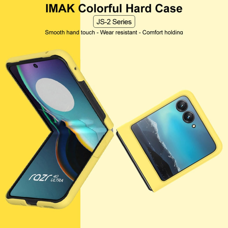 For Motorola Razr 40 Ultra IMAK JS-2 Series Colorful PC Case(Yellow) - Motorola Cases by imak | Online Shopping UK | buy2fix