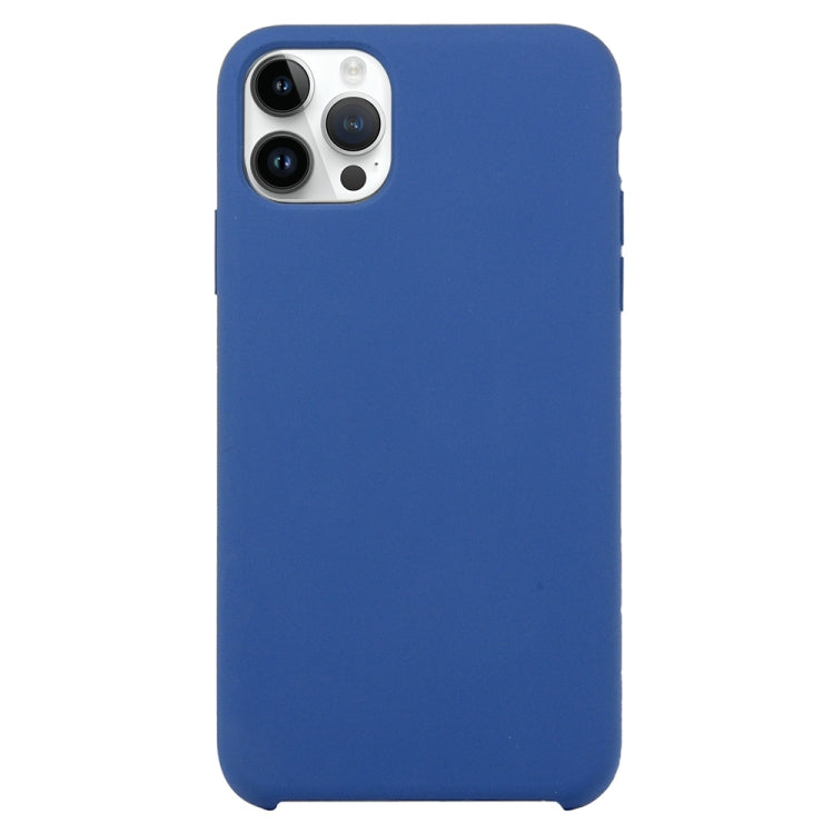 For iPhone 16 Pro Max Solid Silicone Phone Case(Blue) - iPhone 16 Pro Max Cases by buy2fix | Online Shopping UK | buy2fix