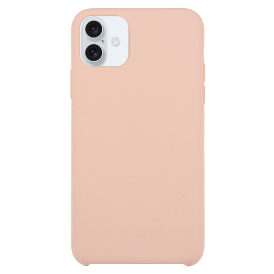 For iPhone 16 Solid Silicone Phone Case(Pink) - iPhone 16 Cases by buy2fix | Online Shopping UK | buy2fix