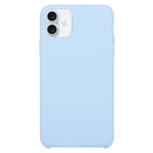 For iPhone 16 Solid Silicone Phone Case(Light Blue) - iPhone 16 Cases by buy2fix | Online Shopping UK | buy2fix