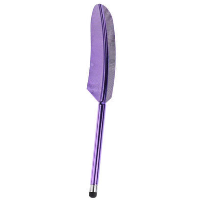 Electroplated Feather Stylus Pen(Purple) - Stylus Pen by buy2fix | Online Shopping UK | buy2fix