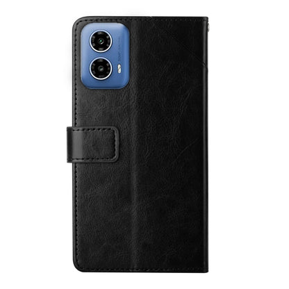 For Motorola Moto G Stylus 5G 2024 HT01 Y-shaped Pattern Flip Leather Phone Case(Black) - Motorola Cases by buy2fix | Online Shopping UK | buy2fix