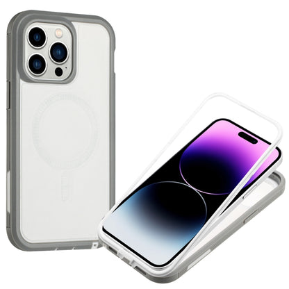 For iPhone 14 Pro Defender Series XT MagSafe Magnetic PC + TPU Shockproof Phone Case(White+Grey) - iPhone 14 Pro Cases by buy2fix | Online Shopping UK | buy2fix
