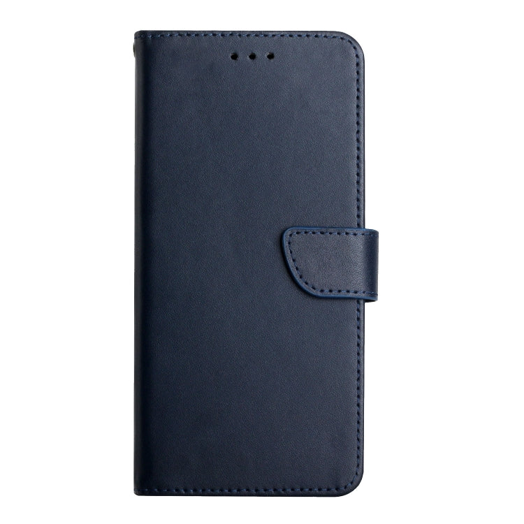 For Motorola Moto G Play 5G 2024 Genuine Leather Fingerprint-proof Horizontal Flip Phone Case(Blue) - Motorola Cases by buy2fix | Online Shopping UK | buy2fix