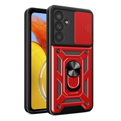 For Samsung Galaxy M14 5G Sliding Camera Cover Design TPU+PC Phone Case(Red) - Galaxy Phone Cases by buy2fix | Online Shopping UK | buy2fix