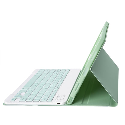 For Samsung Galaxy Tab S9 A710B Candy Color TPU Bluetooth Keyboard Leather Tablet Case with Pen Holder(Light Green) - Samsung Keyboard by buy2fix | Online Shopping UK | buy2fix