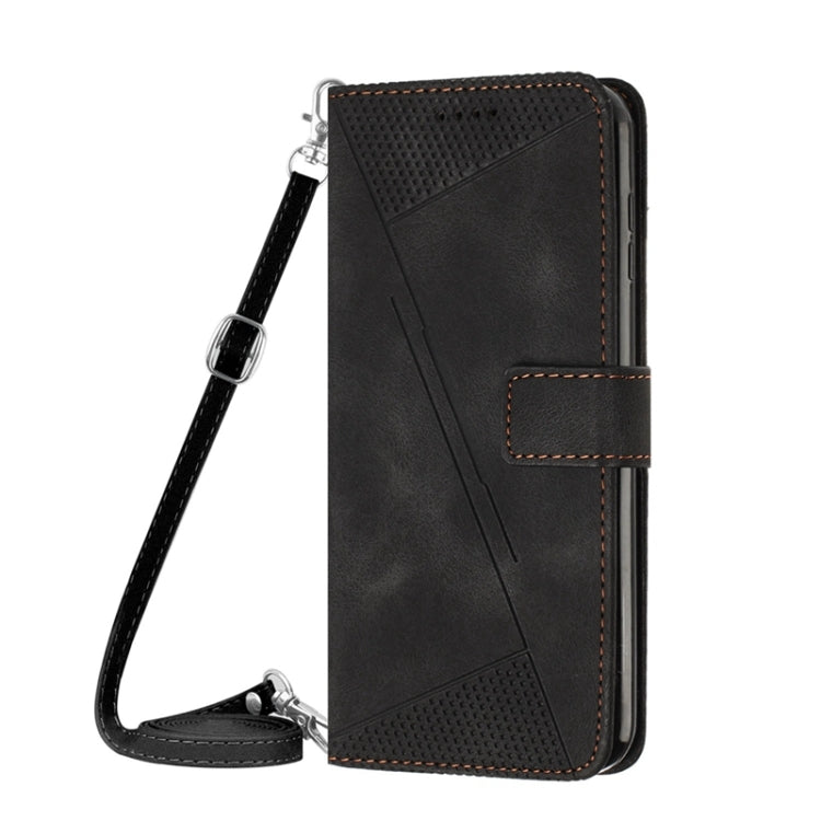 For Xiaomi Redmi Note 12 5G Global Dream Triangle Leather Phone Case with Lanyard(Black) - Xiaomi Cases by buy2fix | Online Shopping UK | buy2fix