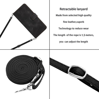 For Xiaomi Redmi Note 12 5G Global Dream Triangle Leather Phone Case with Lanyard(Black) - Xiaomi Cases by buy2fix | Online Shopping UK | buy2fix