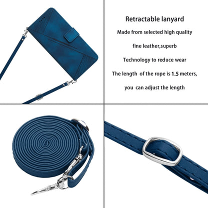 For Xiaomi Redmi A3 Dream Triangle Leather Phone Case with Lanyard(Blue) - Xiaomi Cases by buy2fix | Online Shopping UK | buy2fix